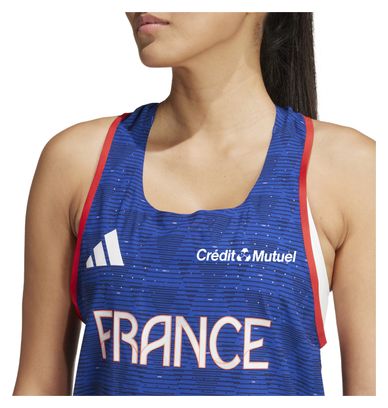 Débardeur adidas Performance Adizero Team France Bleu Femme