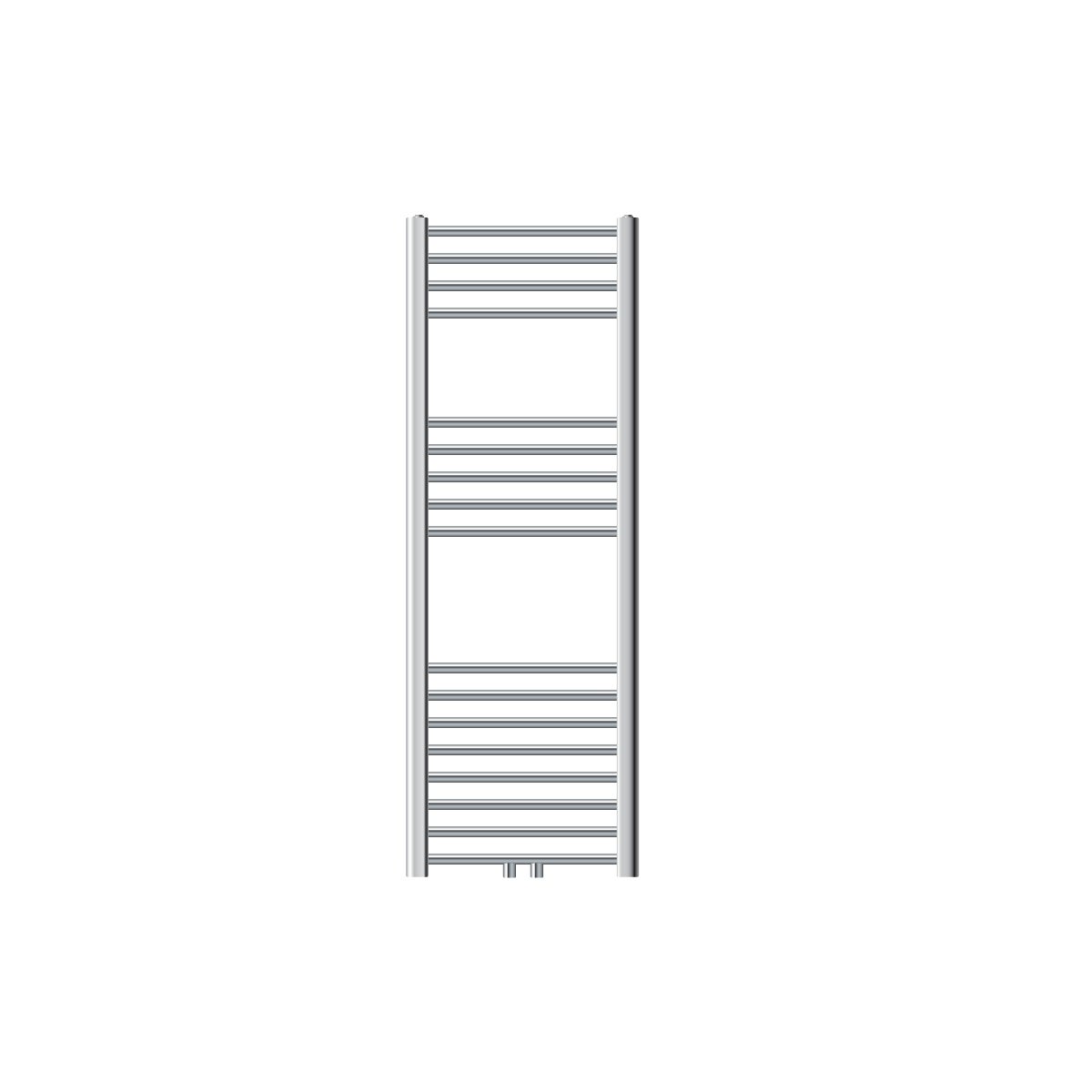 ECD Germany Badkamerradiator - 400 x 1200 mm - Chroom - Recht met middenaansluiting - Radiator Handdoekverwarmer Handdoekdroger