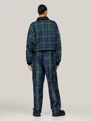 Calças cargo xadrez tartan Tommy x Awake NY