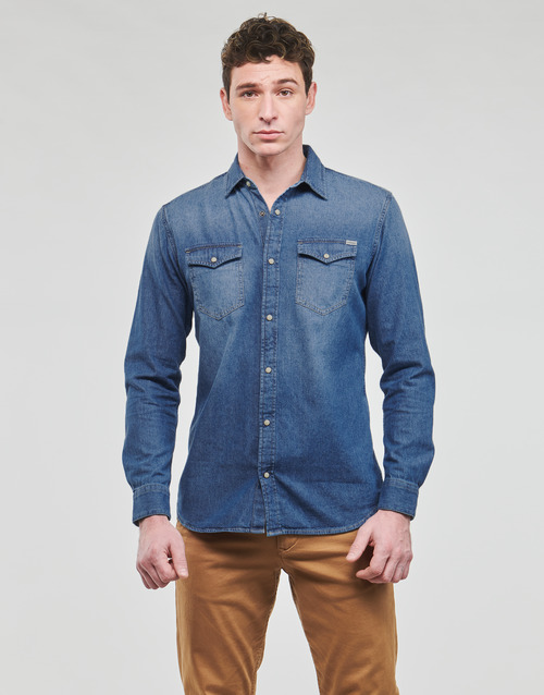 Jack & Jones - JJESHERIDAN SHIRT L/S - Bleu