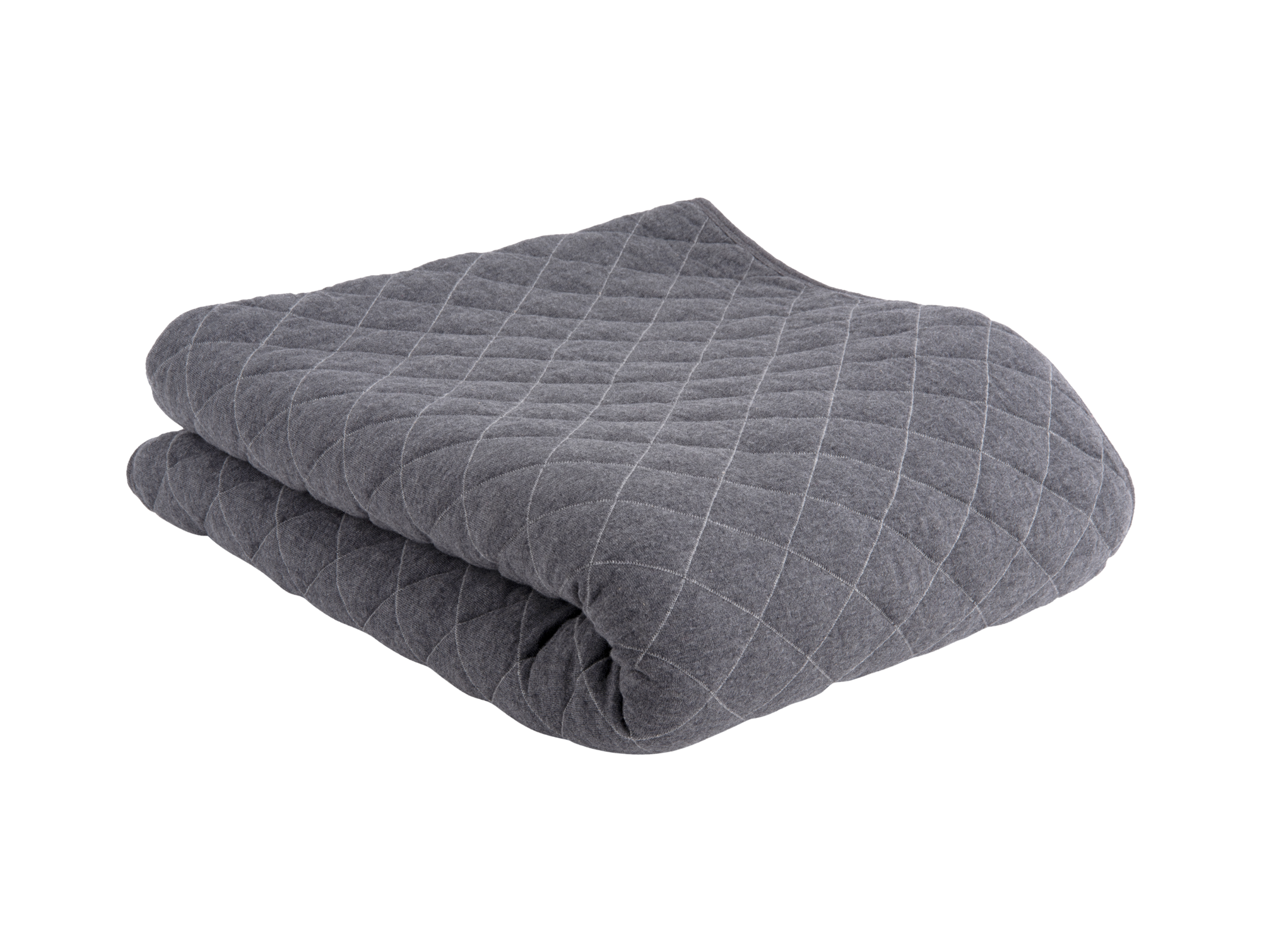 Throw Diamonds quilted cotton dark grey
