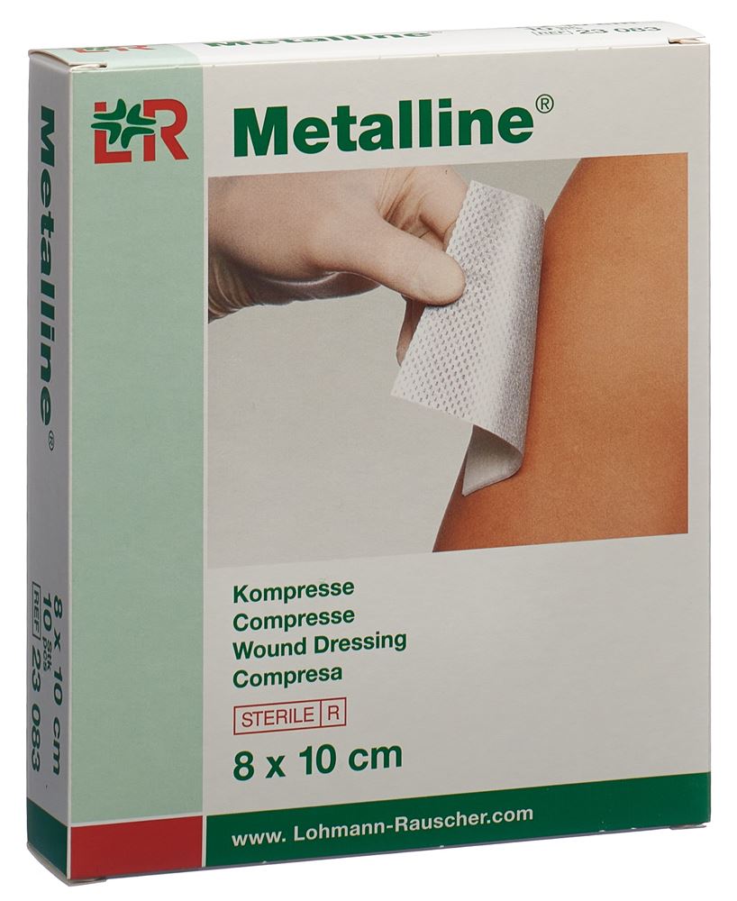 Metalline Kompressen 8x10cm steril Btl 10 Stk