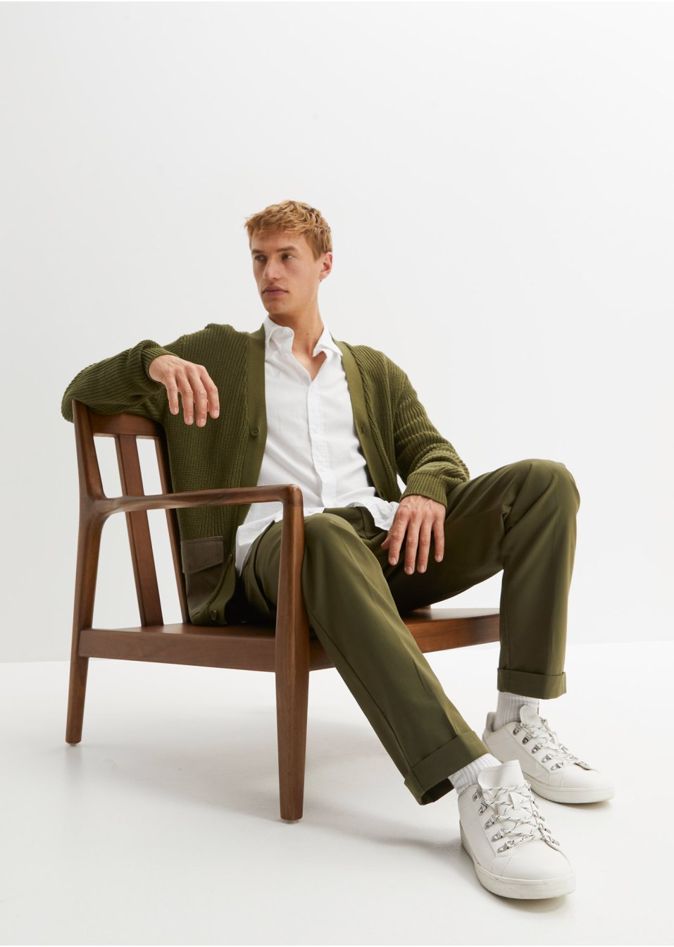 Gilet en maille avec poches tissées