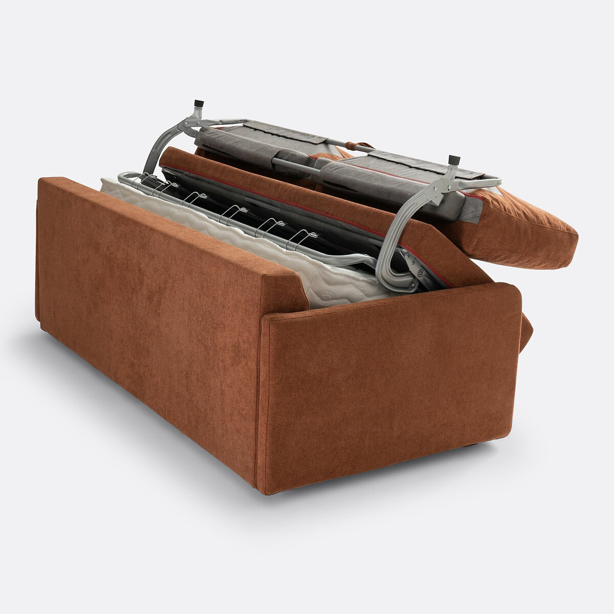 LA REDOUTE INTERIEURS<br>Cama alta, tecido texturizado, Bultex Marta