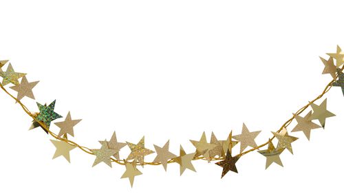 guirlande dorée étoiles 2m