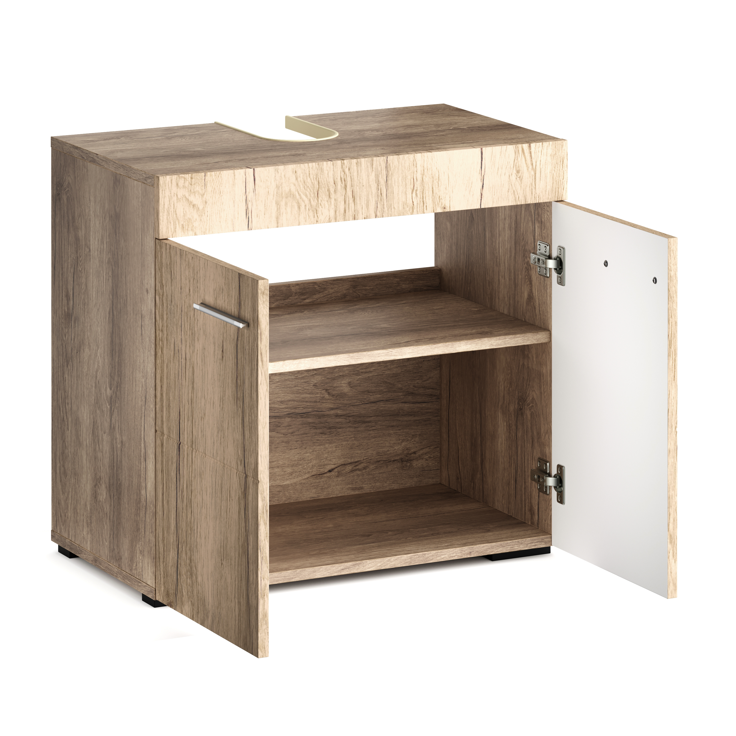 Waschbeckenunterschrank SIMONA 60 x 34 x 56 cm hellbraun