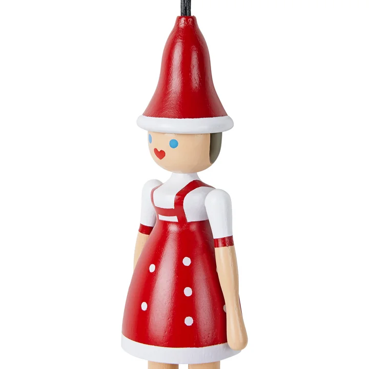 Kay Bojesen - Weihnachtsjunge Ole und Weihnachtsmädchen Lise, rot / blau / weiss