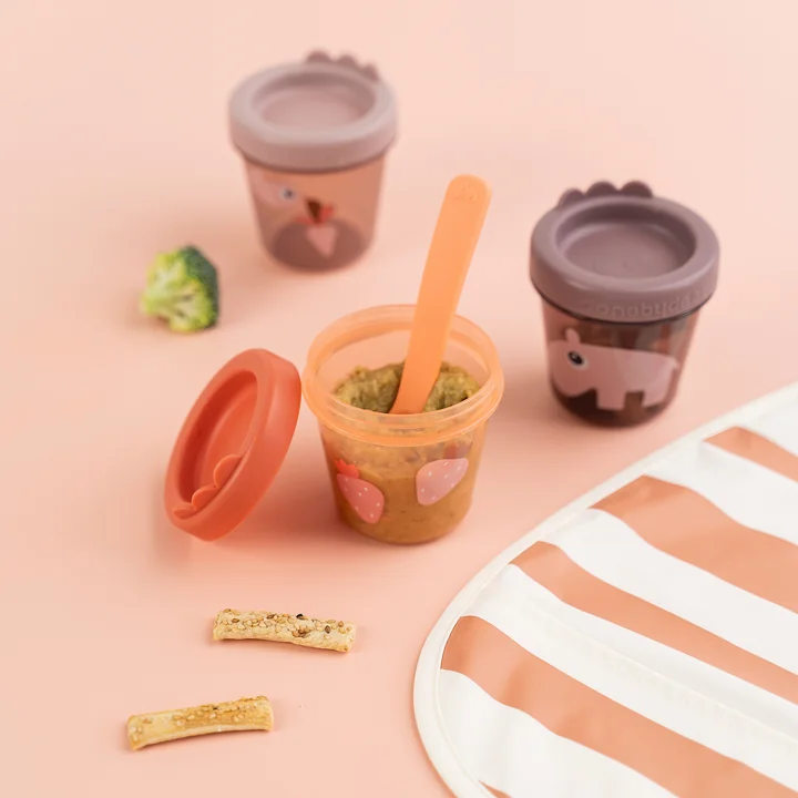 Done by Deer - Baby Snackbox, Croco, grün (3er-Set)
