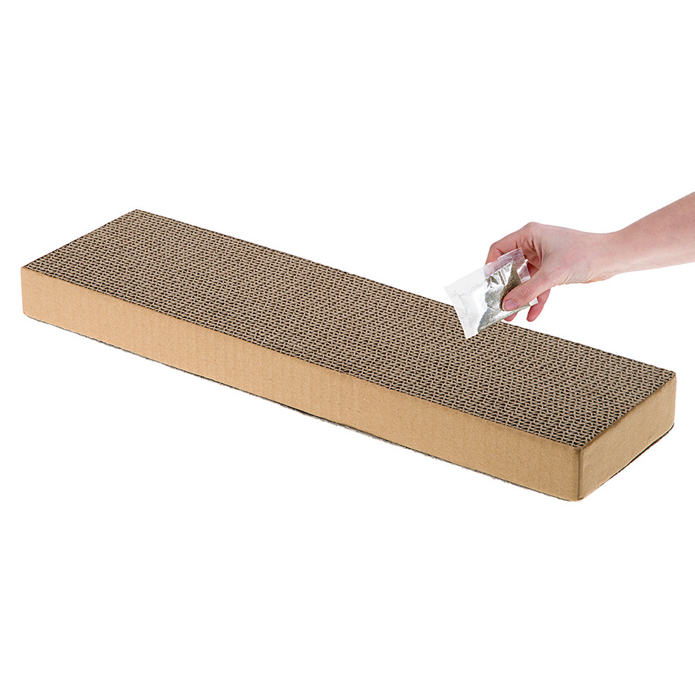 Pa 5650 bois à griffer chats avec cataire double-face carton moquette deux mesures
