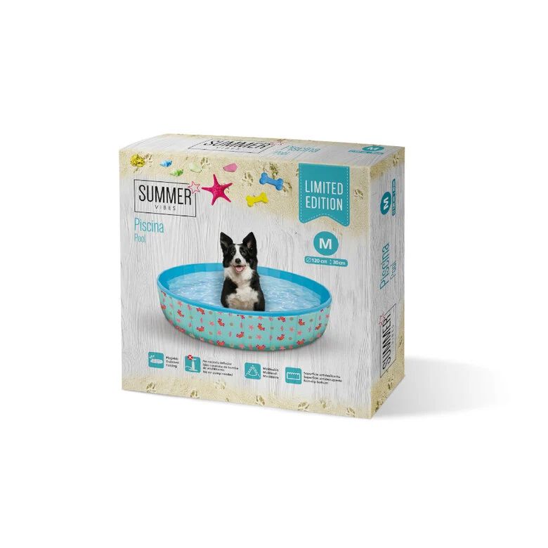 Piscina para cães com vibrações de verão