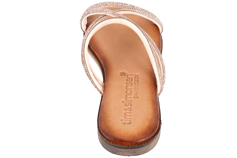 TIM OG SIMONSEN LIFA ROSEGOLD SLENTERS I TEKSTIL