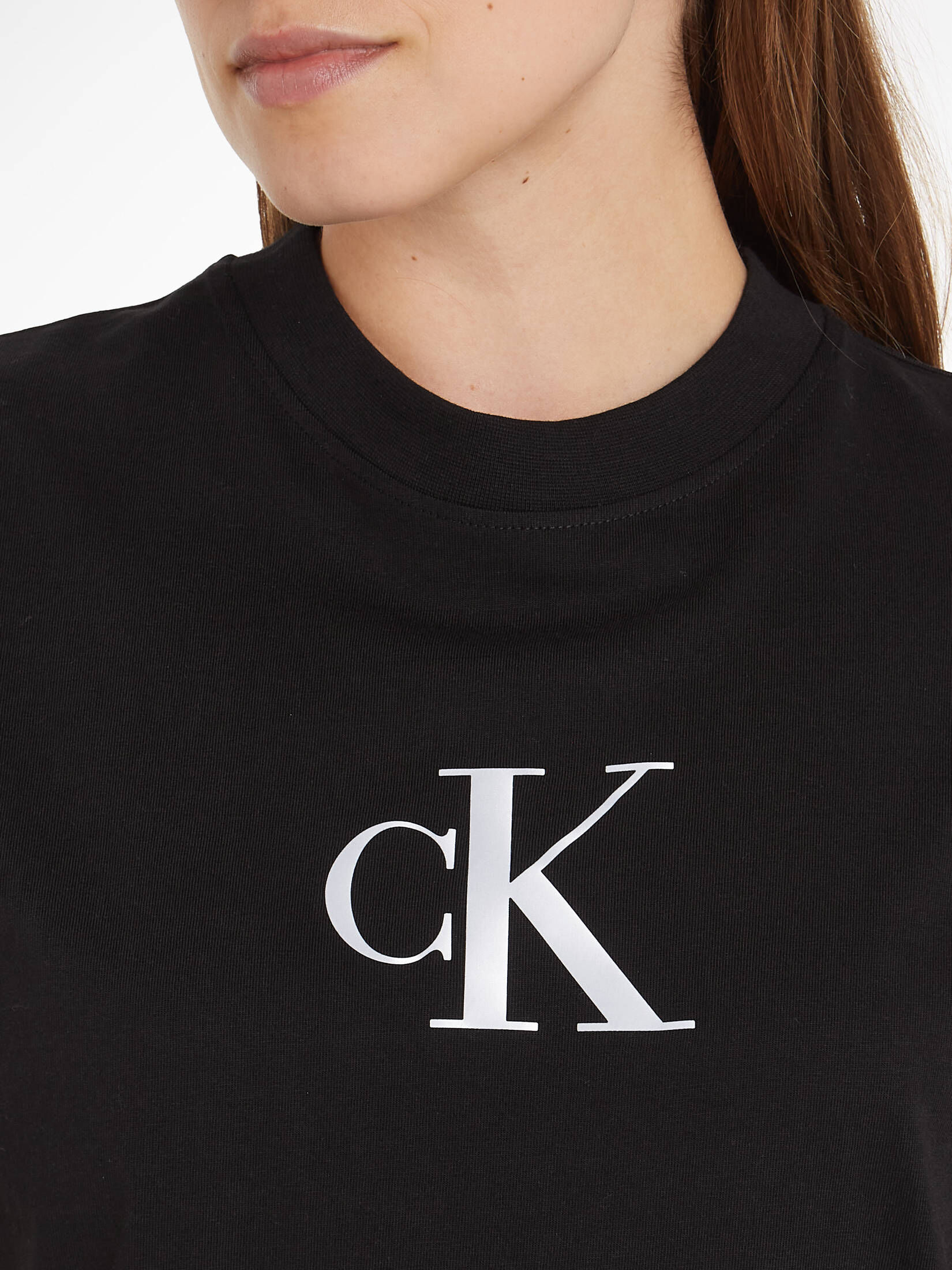 CALVIN KLEIN JEANS| Damen Shirtkleid SATIN CK T-SHIRT DRESS