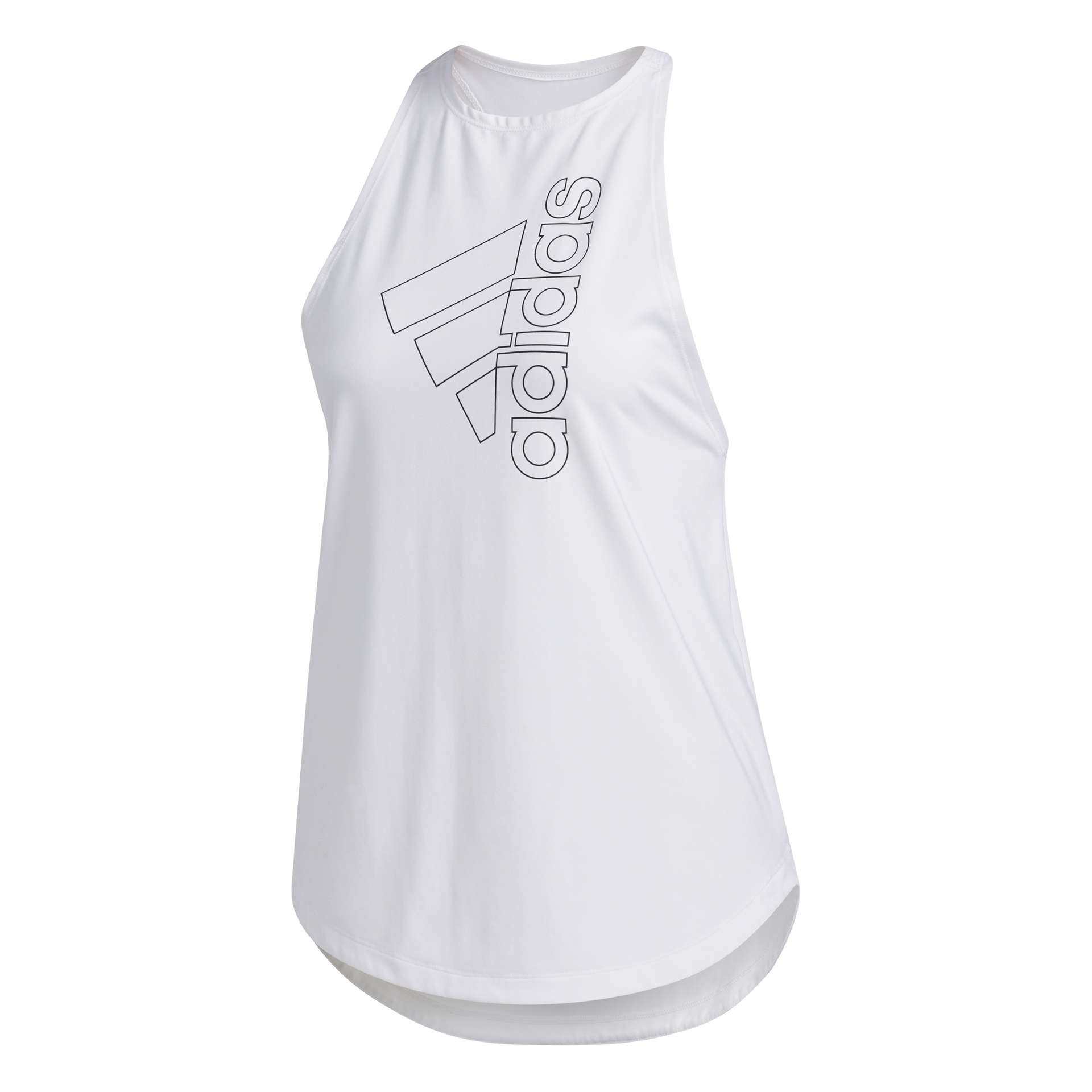 adidas Tech Badge Hardloopshirt Zonder Mouwen Wit/Zwart Dames