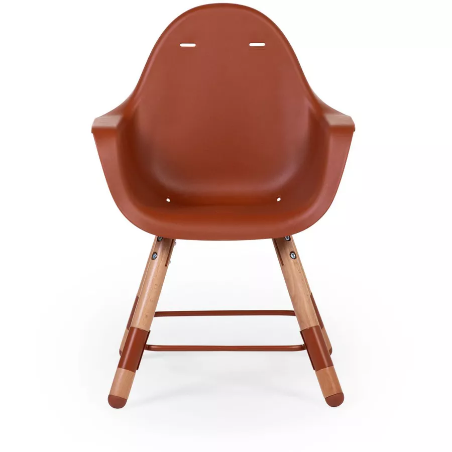 CHILDHOME Hochstuhl Evolu 2 natur  rost 2 in 1 + Ring
