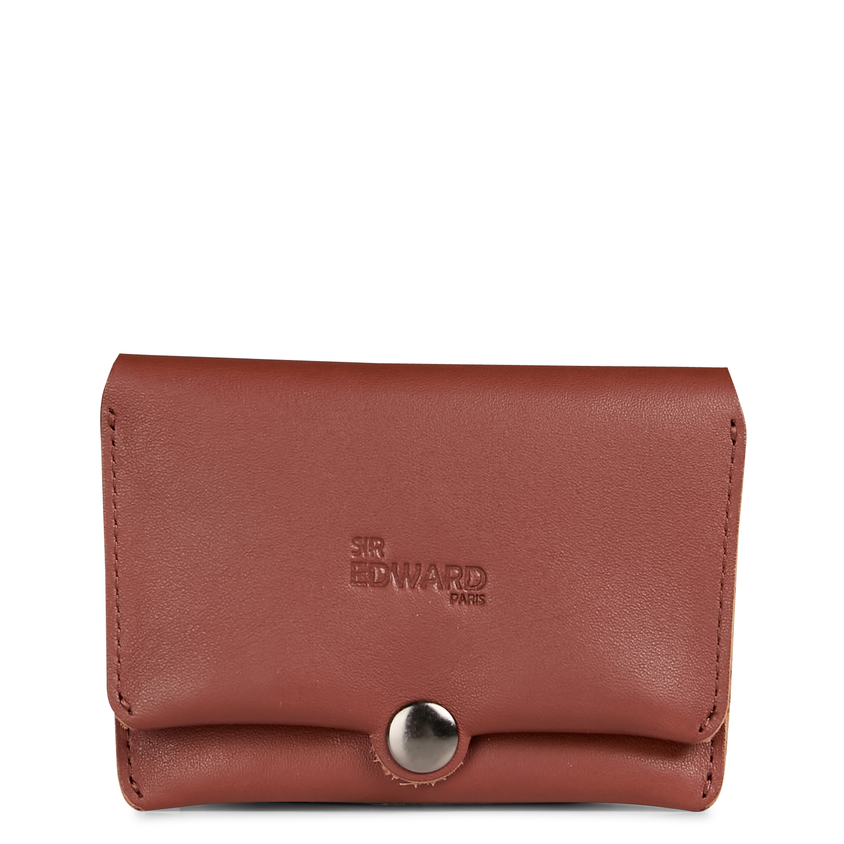 ALPHA - Porte cartes en cuir| Marron