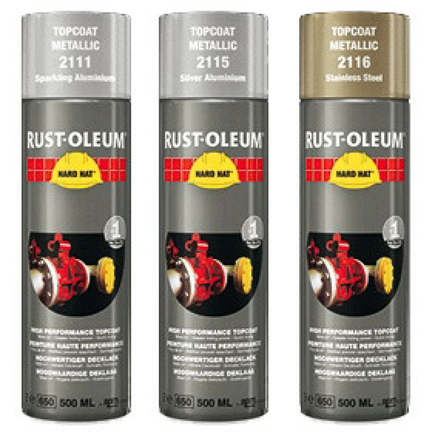Rust-Oleum Hard Hat 2111 - fonkelend aluminium - 0,5L