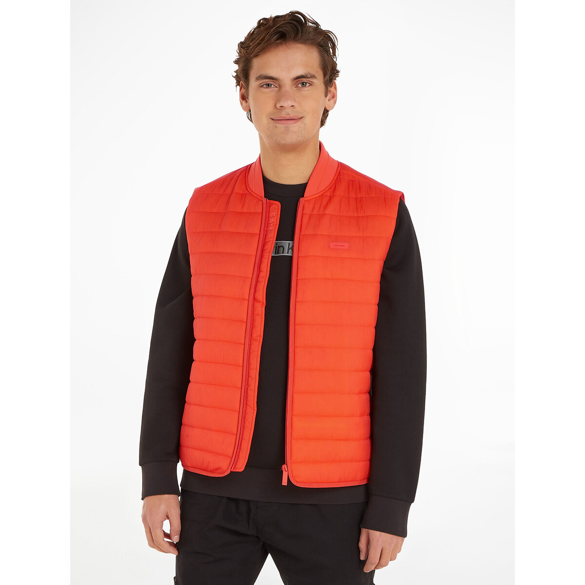 CALVIN KLEIN<br>Bodywarmer, efeito enrugado