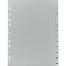 Intercalaires en plastique, chiffres, A4, 31 touches