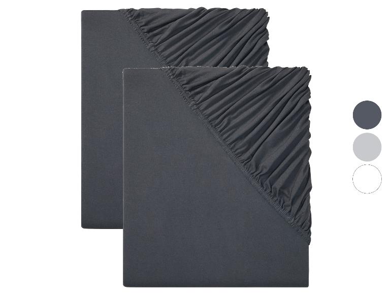 2 jersey hoeslakens 180-200 x 200 cm
