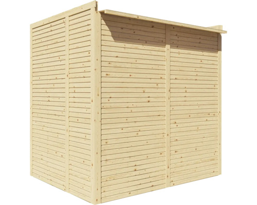 Bertilo Cubico 2 Fineline Rhombus profiel tuinhuis, 207 x 170 cm, naturel