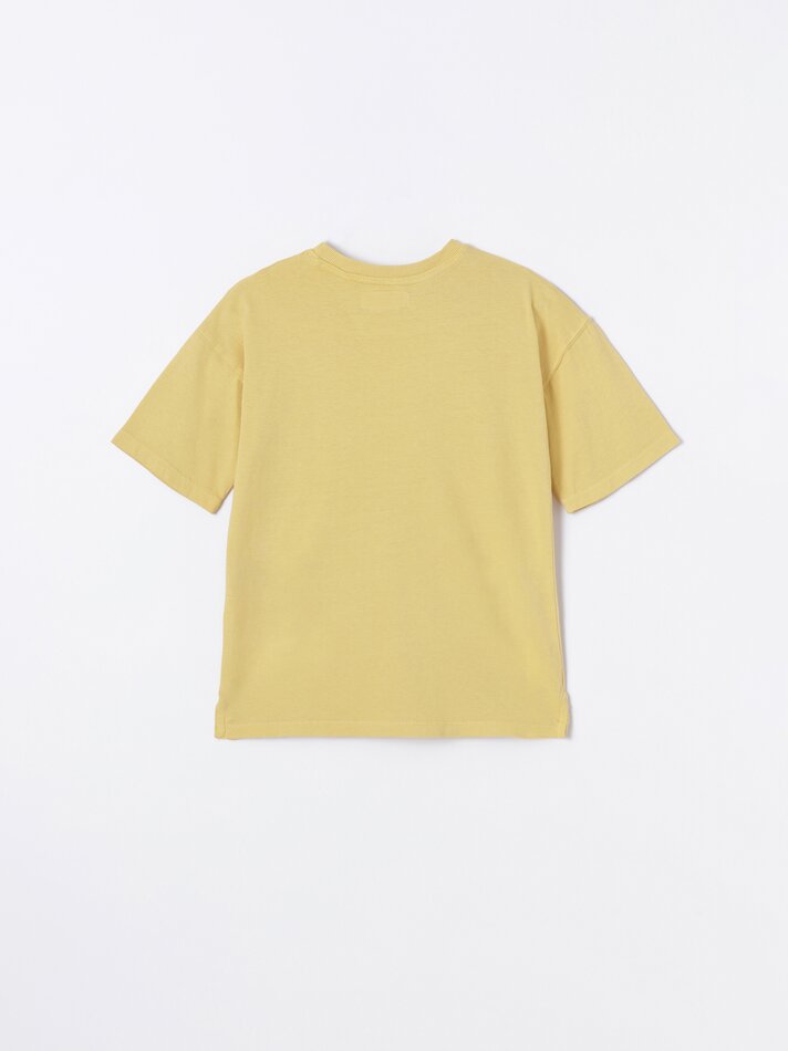 Camiseta com bolso - Mostarda
