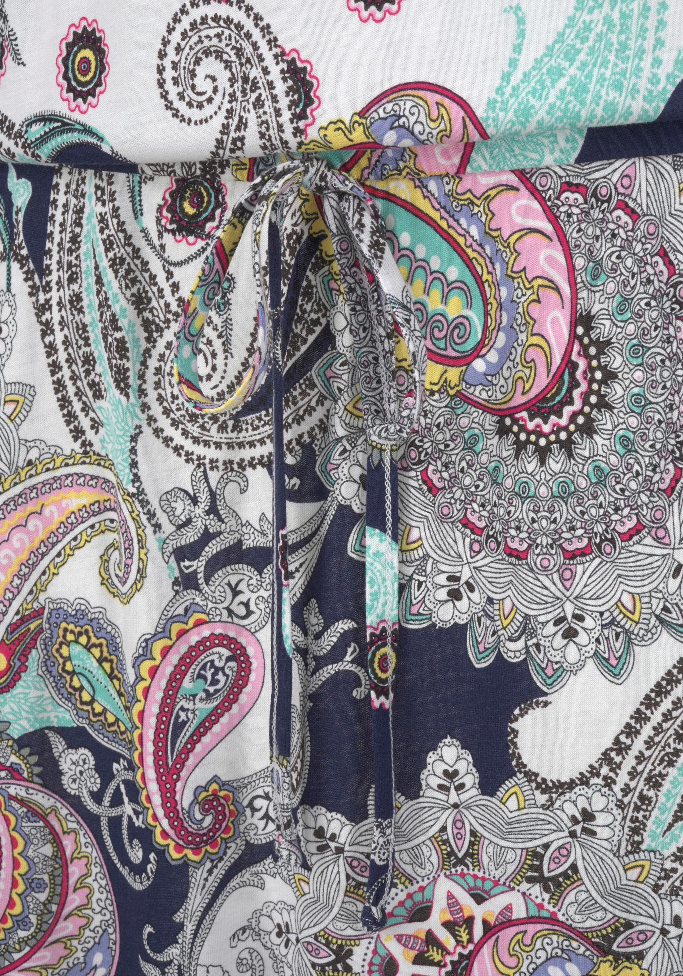 Beachtime Strandkleid mit Paisleymuster in lockerer Passform, Minikleid, Sommerkleid