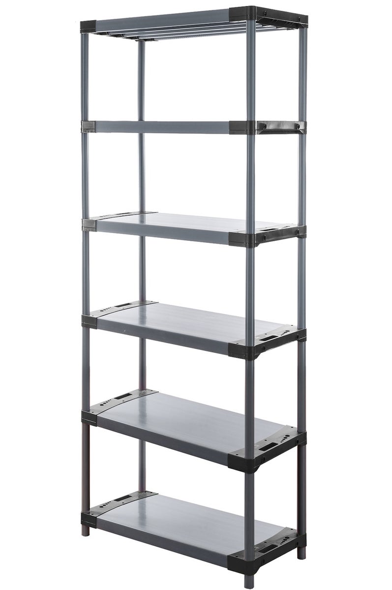 PROREGAL Kunststof Plank Grey Bear Extra Hoog HxBxD 220 x 80 x 46 cm Plank Draagvermogen 120 kg Grijs