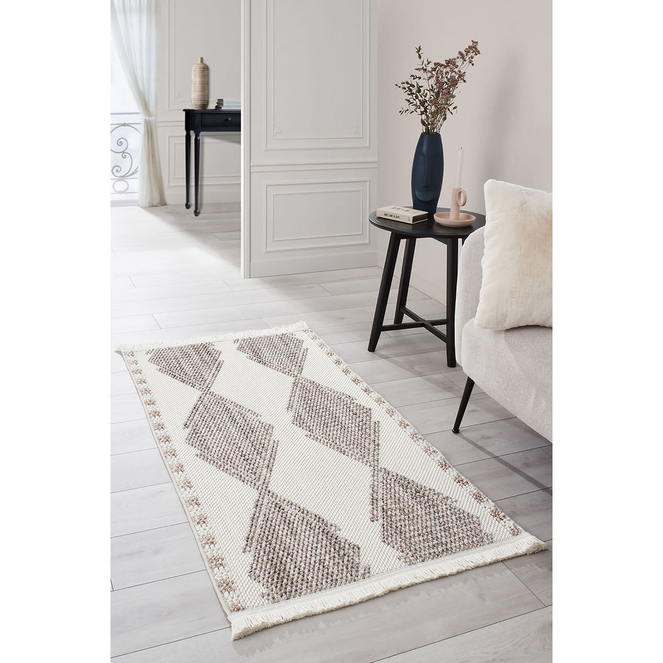 Nazar Rugs Tapis Bali 730 crème - 80x150 cm