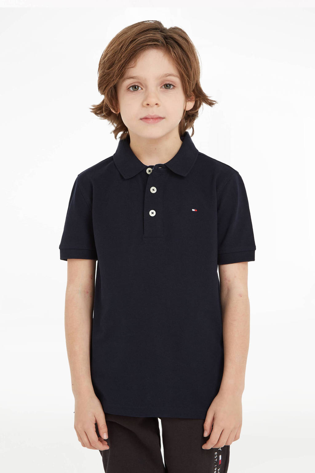 Tommy Hilfiger piqué polo donkerblauw