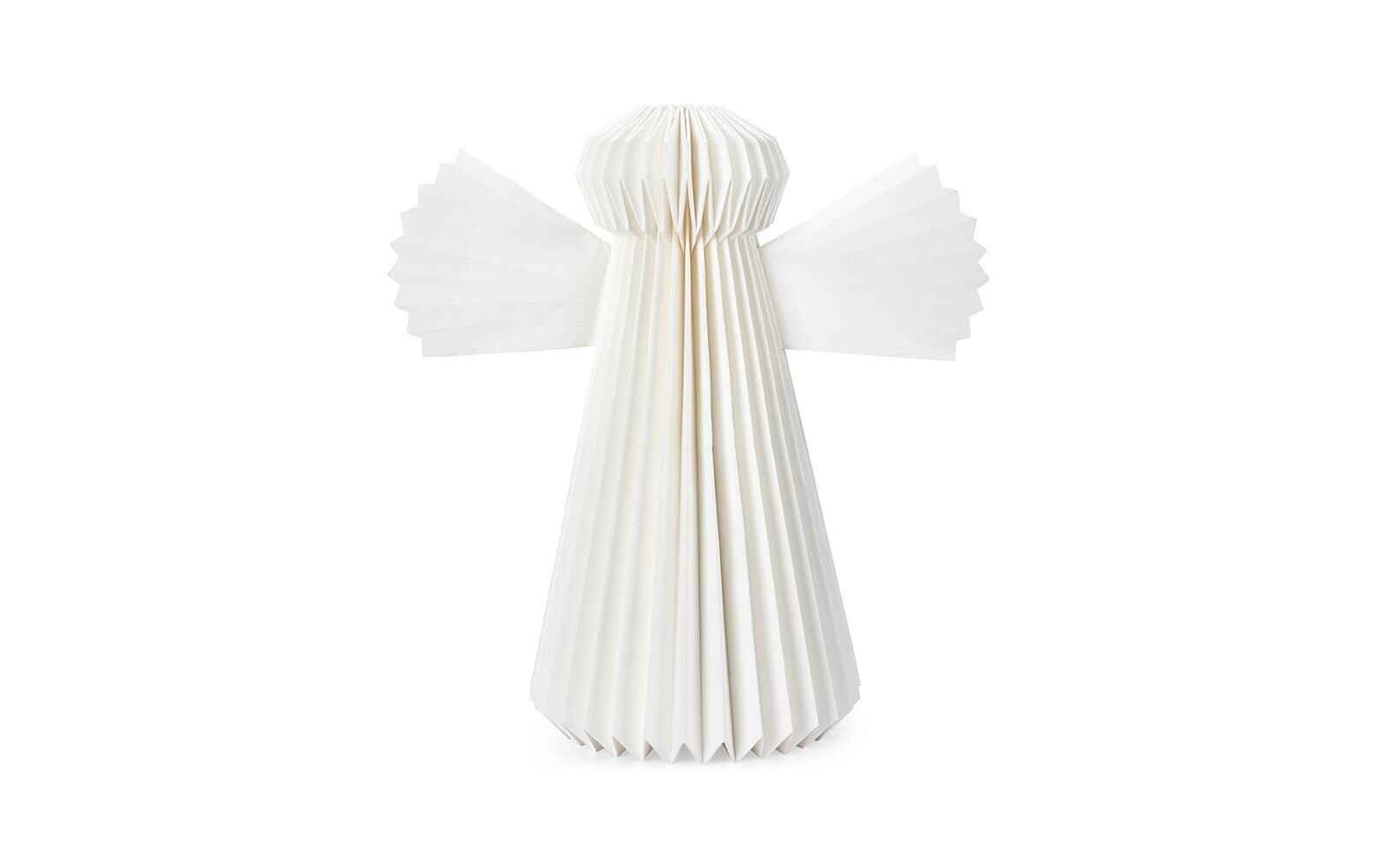Tischdeko Papierengel, E14, 6W, 30 cm, WeissTischlampe
