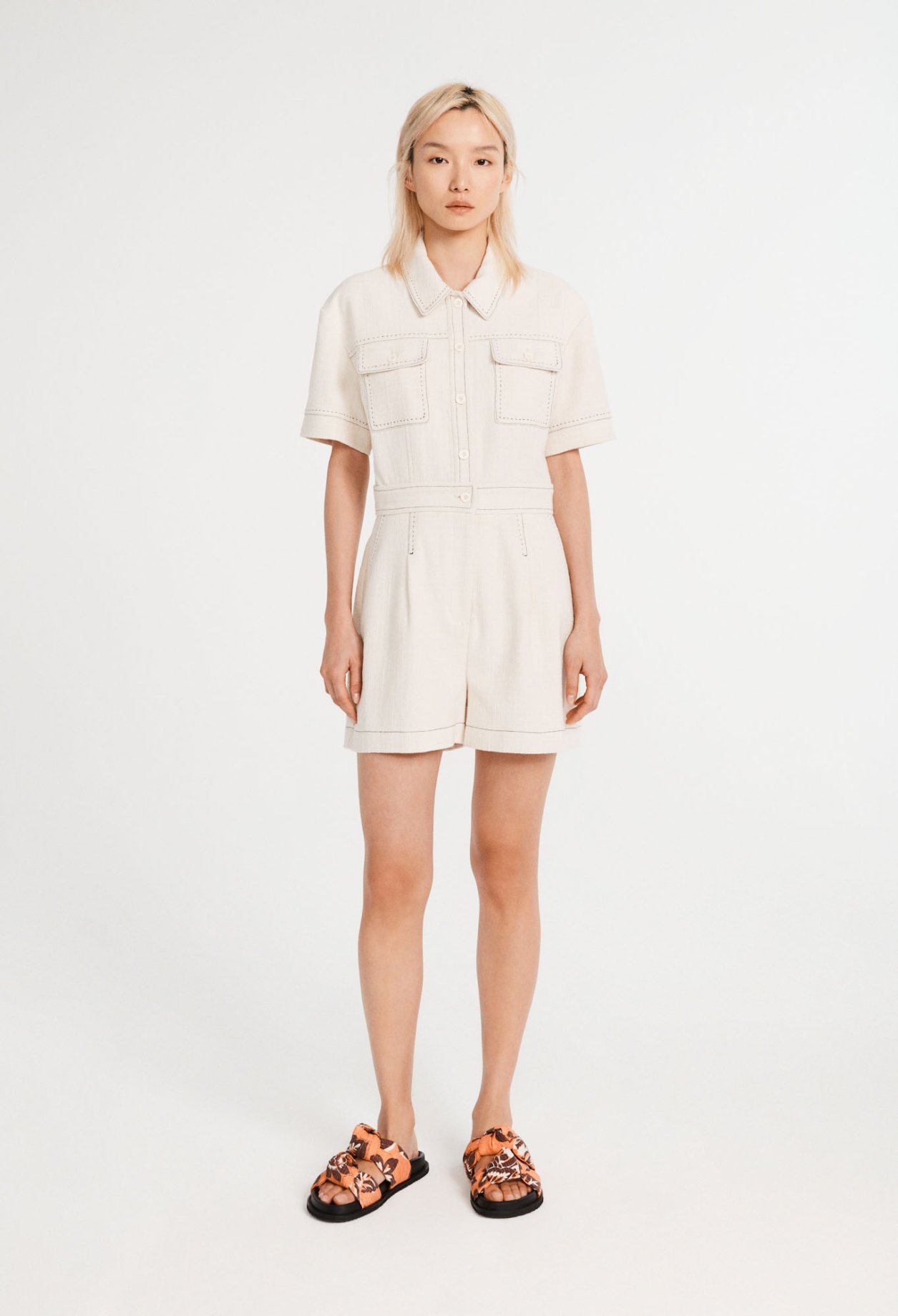 Combi-short blanche