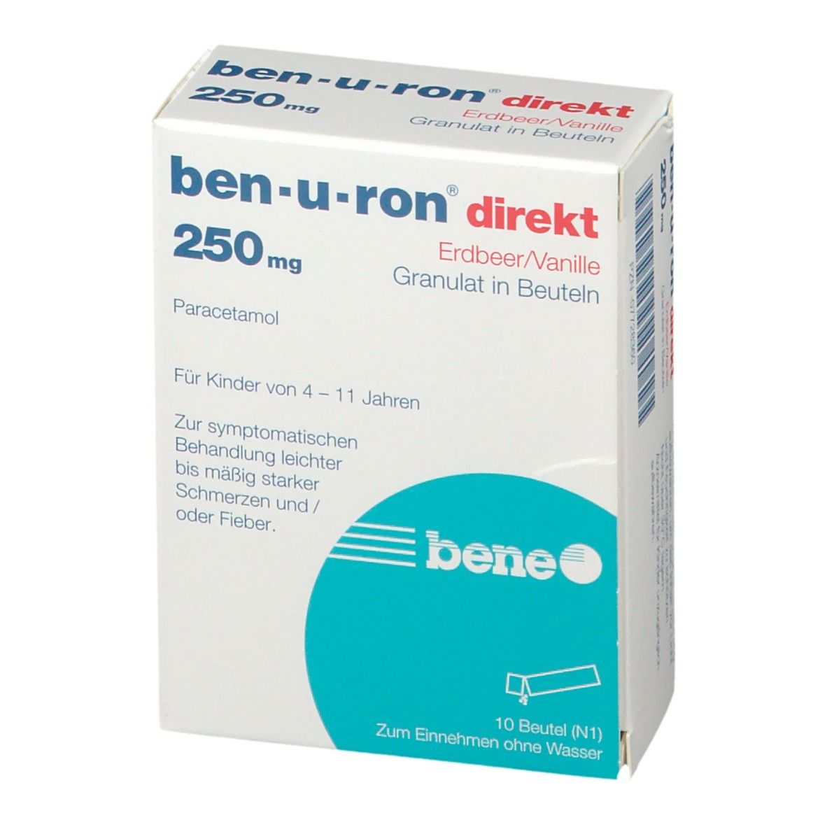 ben-u-ron® direkt - Erdbeer/Vanille 250 mg