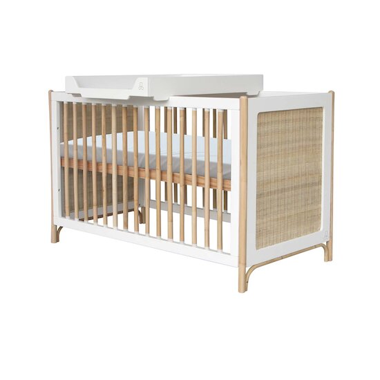 Océania lit 60x120 tressage rotin   Neige        de               Théo
