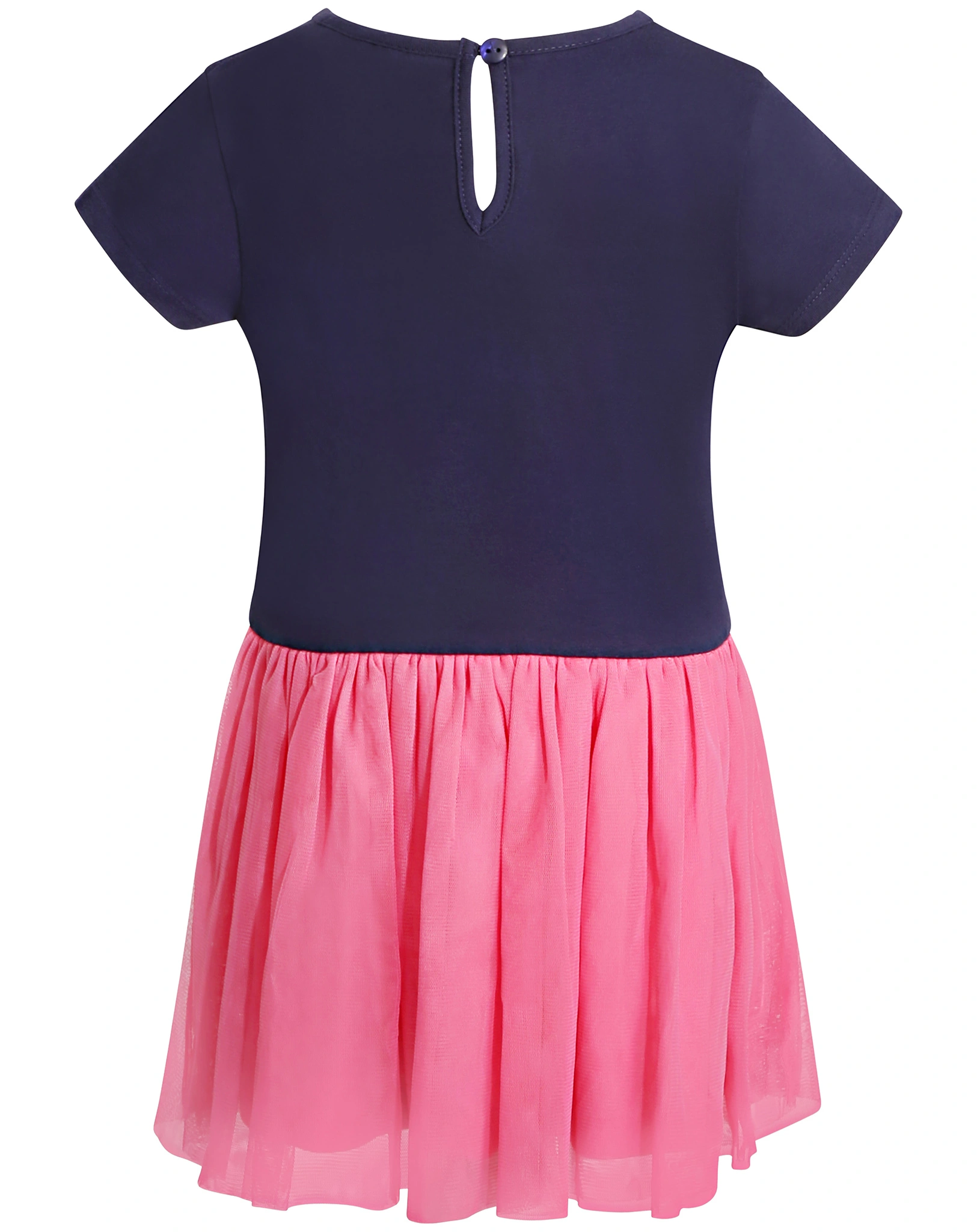 Kurzarmkleid SPRING UNICORN in navy/rosa