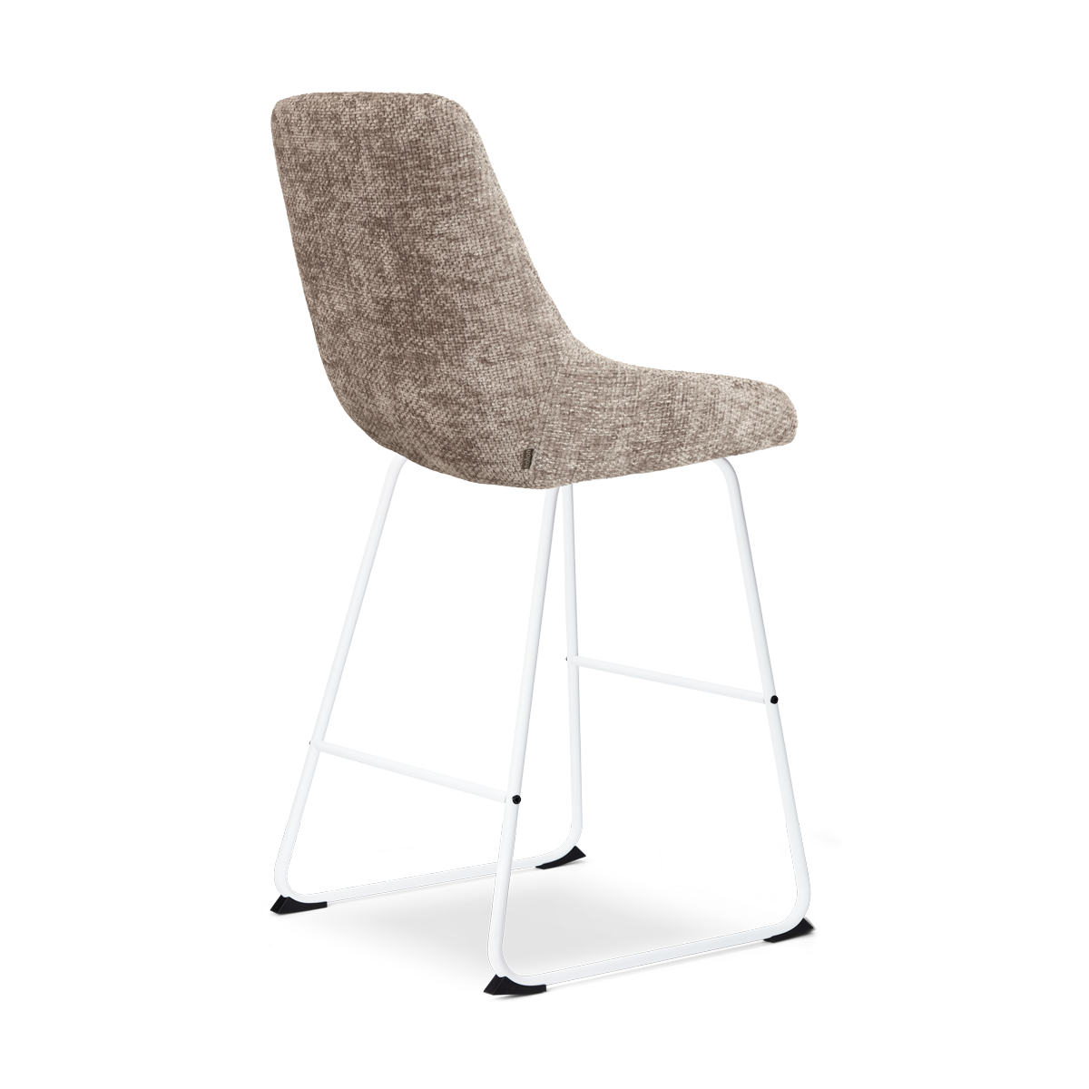 Barkruk Nino-Isa bruin - wit onderstel - 75 cm