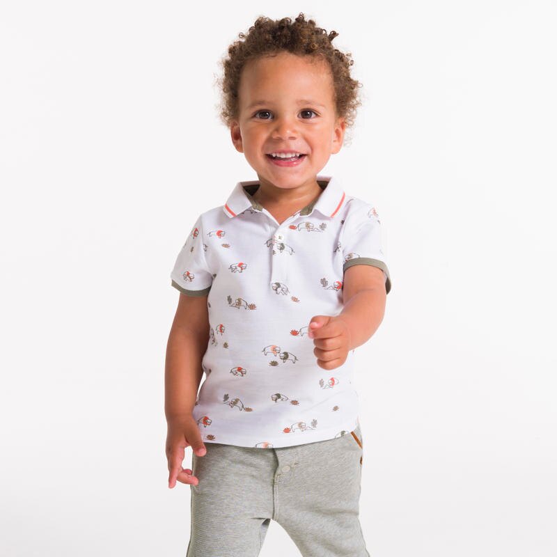 Pantalon molleton maille fantaisie vert bébé garçon Vert