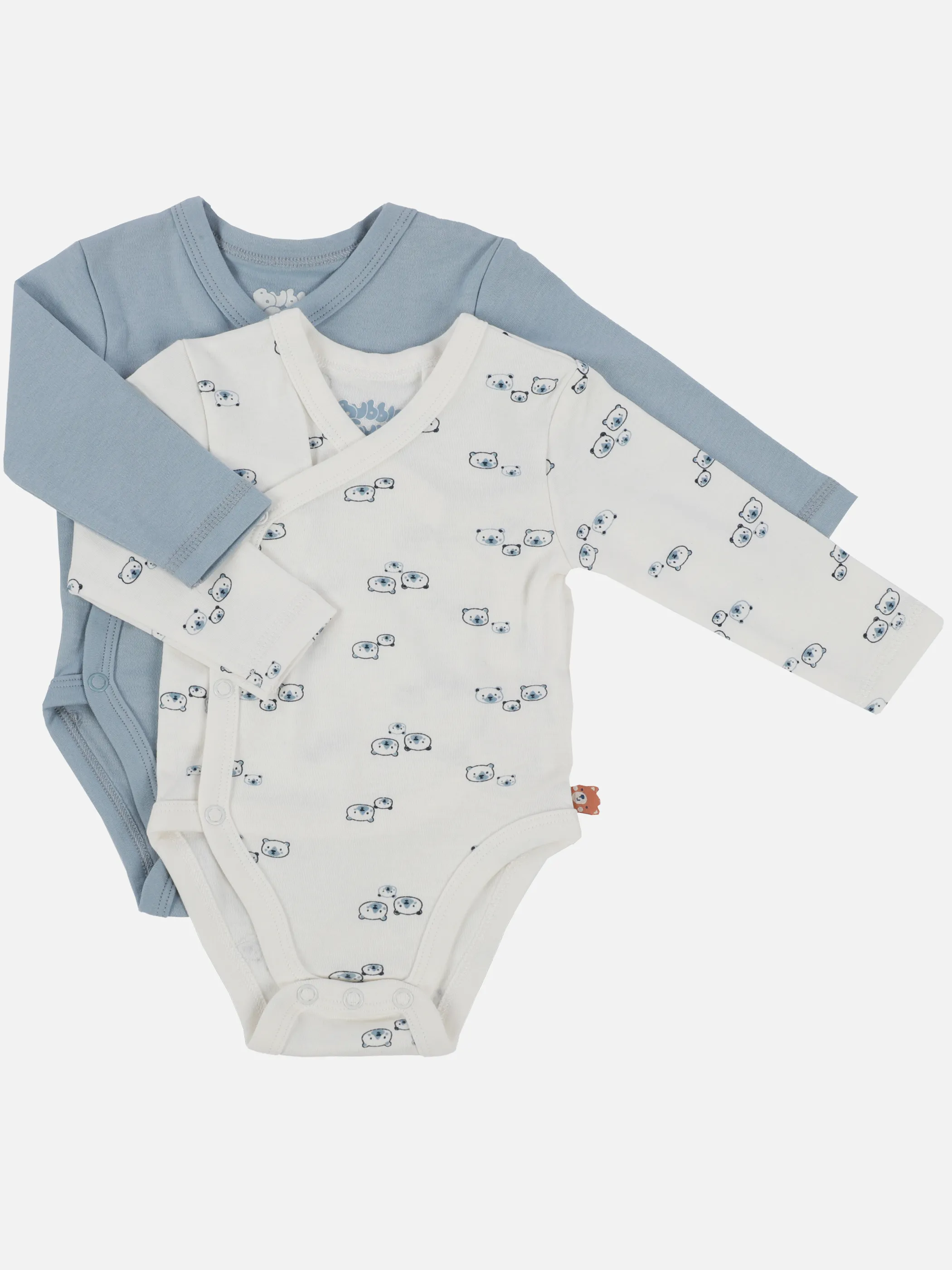 Baby Jungen Wickelbody im 2er Pack