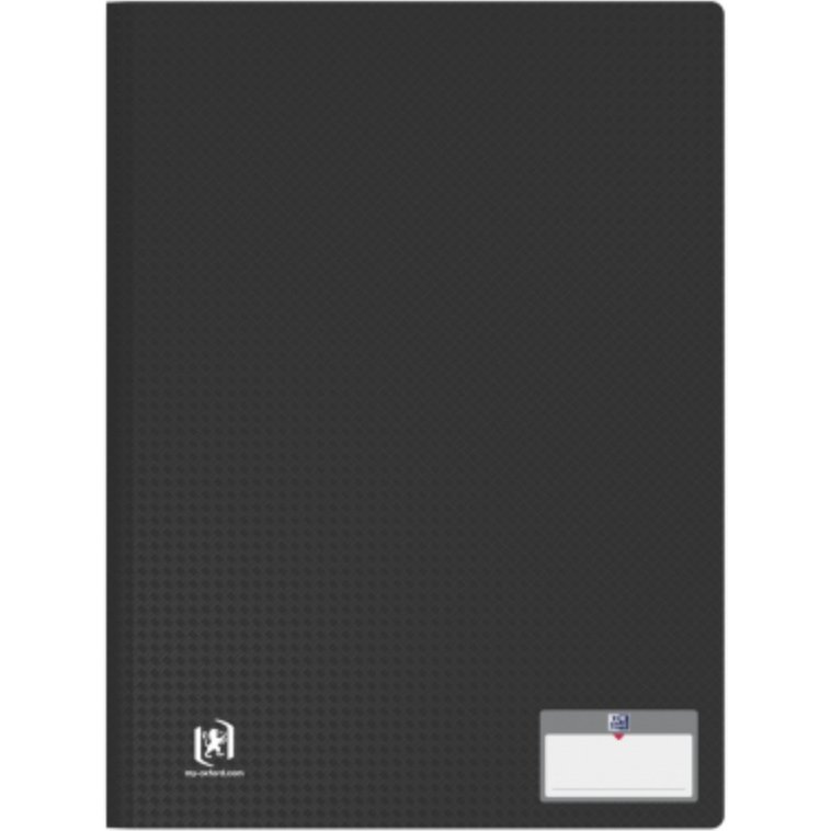 Protège-documents Oxford Memphis A4 40 vues / 20 pochettes couverture polypro noir