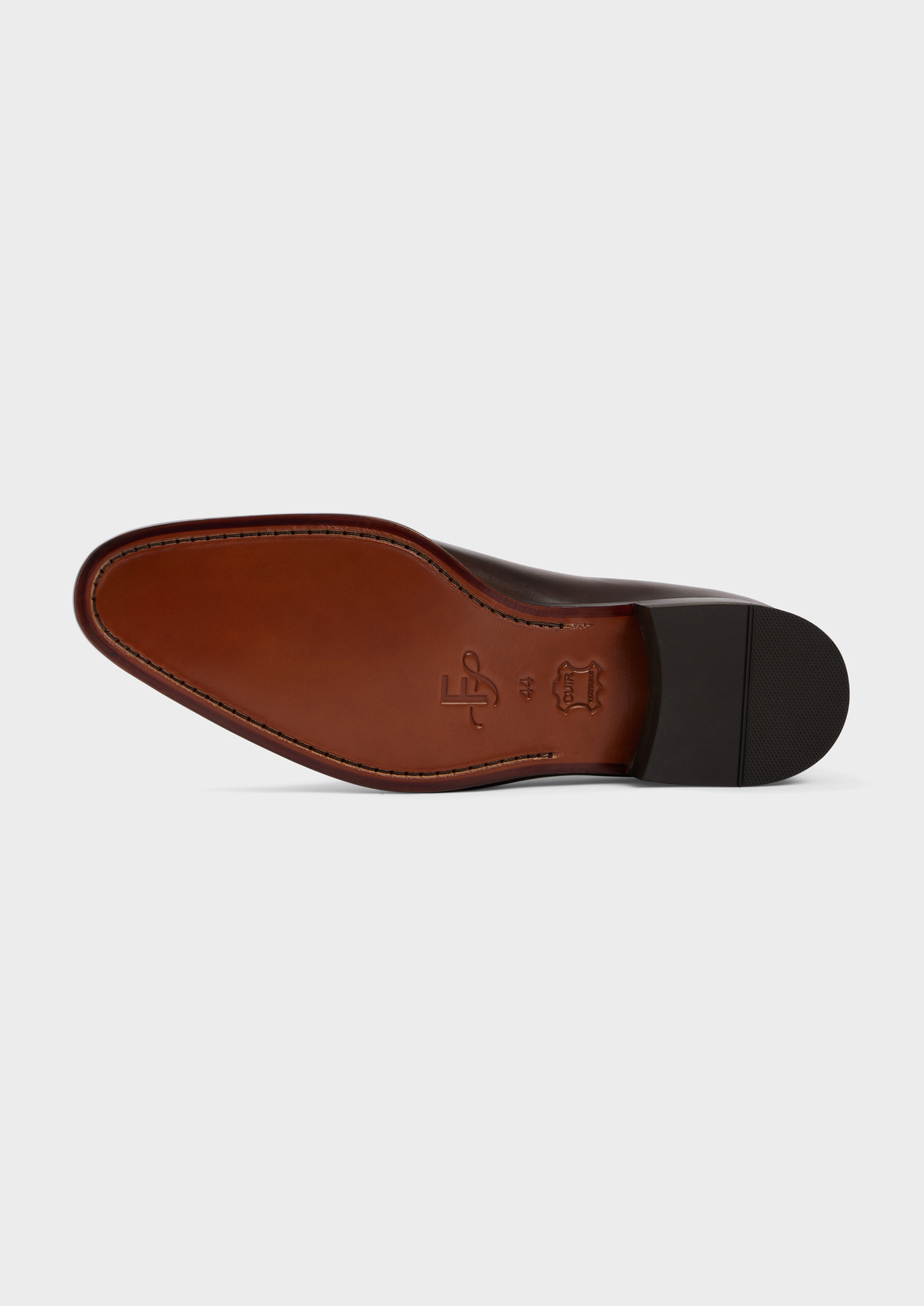 Richelieus en cuir lisse marron