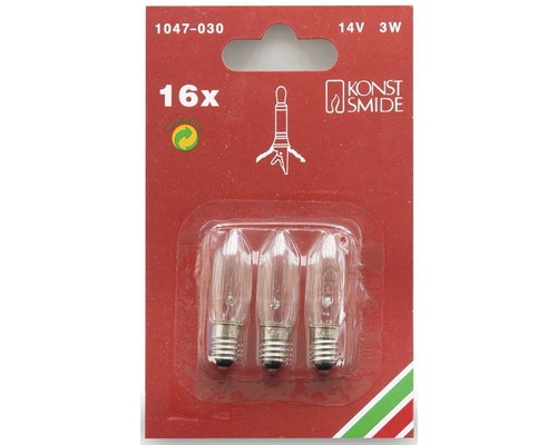 Konstsmide vervangingslamp, set van 3, warm wit licht, voor 2010 en 1000