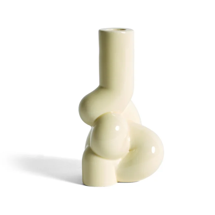 HAY - W&S Soft Kerzenhalter, Ø 9,5 x H 18 cm, soft gelb
