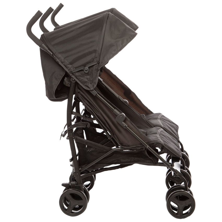 Poussette double - Noir - Ecru