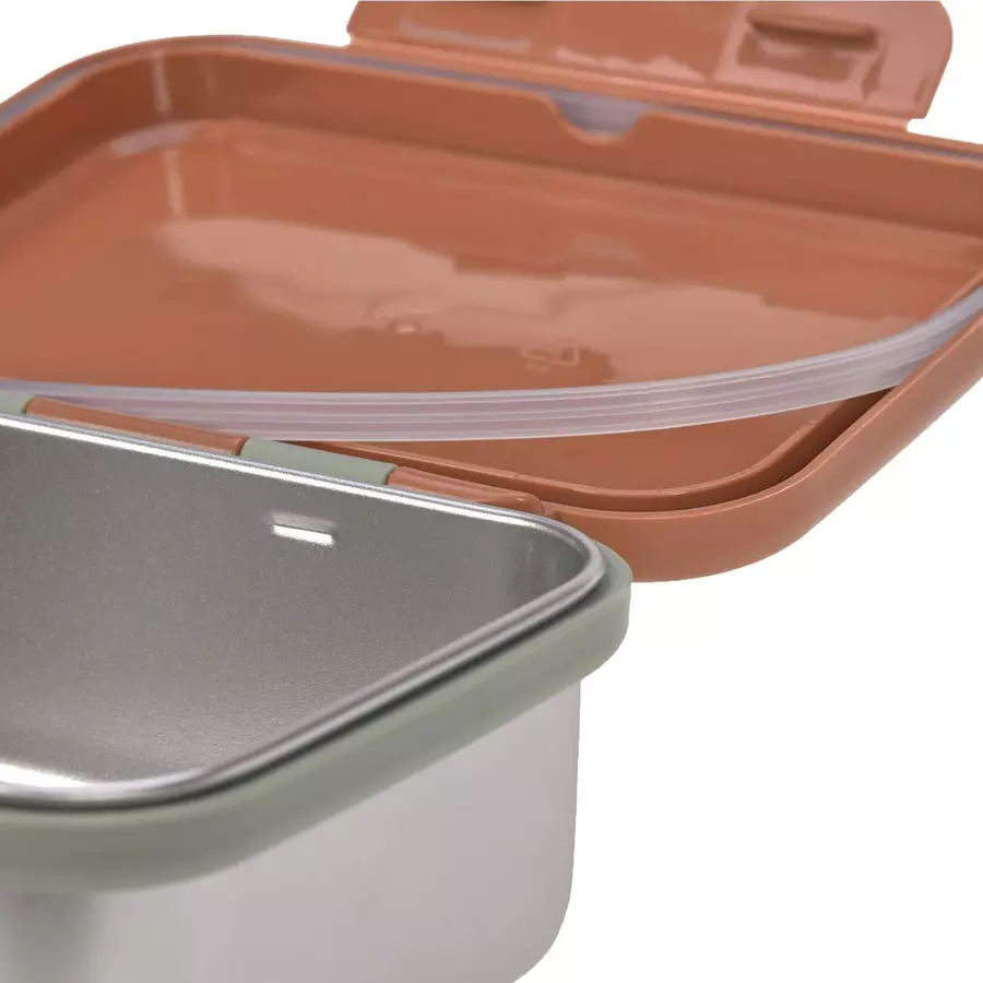 Lässig Edelstahl Lunchset braun