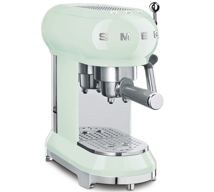 Machine expresso SMEG Vert d'eau ECF01PGEU Années 50