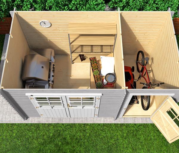Weka Gartenhaus 254, ca. B390/H222/T246 cm