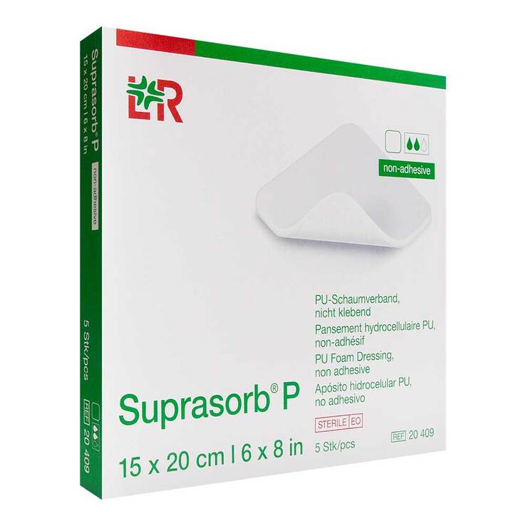 Suprasorb P PU-Schaumv.15x20 cm nicht klebend, 5 St