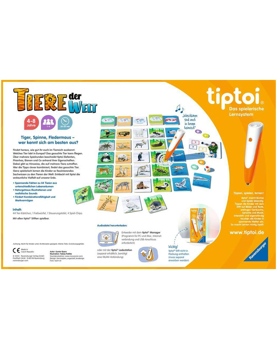 Lernspiel tiptoi® TIERE DER WELT