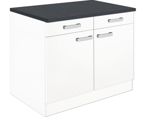 Optifit onderkast met lade en draaideur Salo214 BxDxH 100x60x84,8 cm wit mat, gedemonteerd
