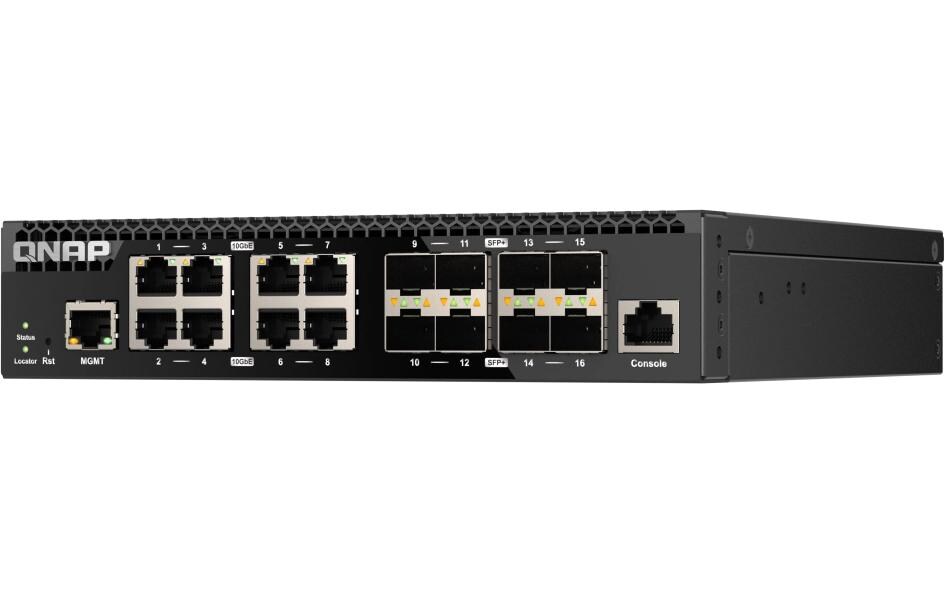 Switch QSW-M3216R-8S8T 16 Port<br>QNAP QSW-M3216R-8S8T Netzwerk-Switch Managed L2/L3 10G Ethernet (100/1000/10000) 1U Schwarz
