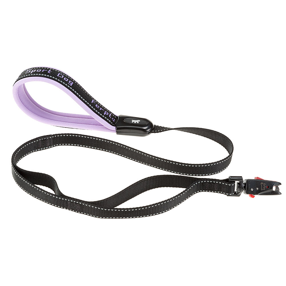 Ferplast laisse pour chiens en nylon sport dog matic g25/120, innovant mousqueton avec mécanisme magnétique, rembourrage souple,